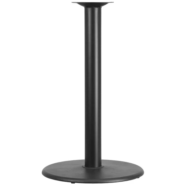 24 inch round cast iron bar-height restaurant table base with 4 inch column