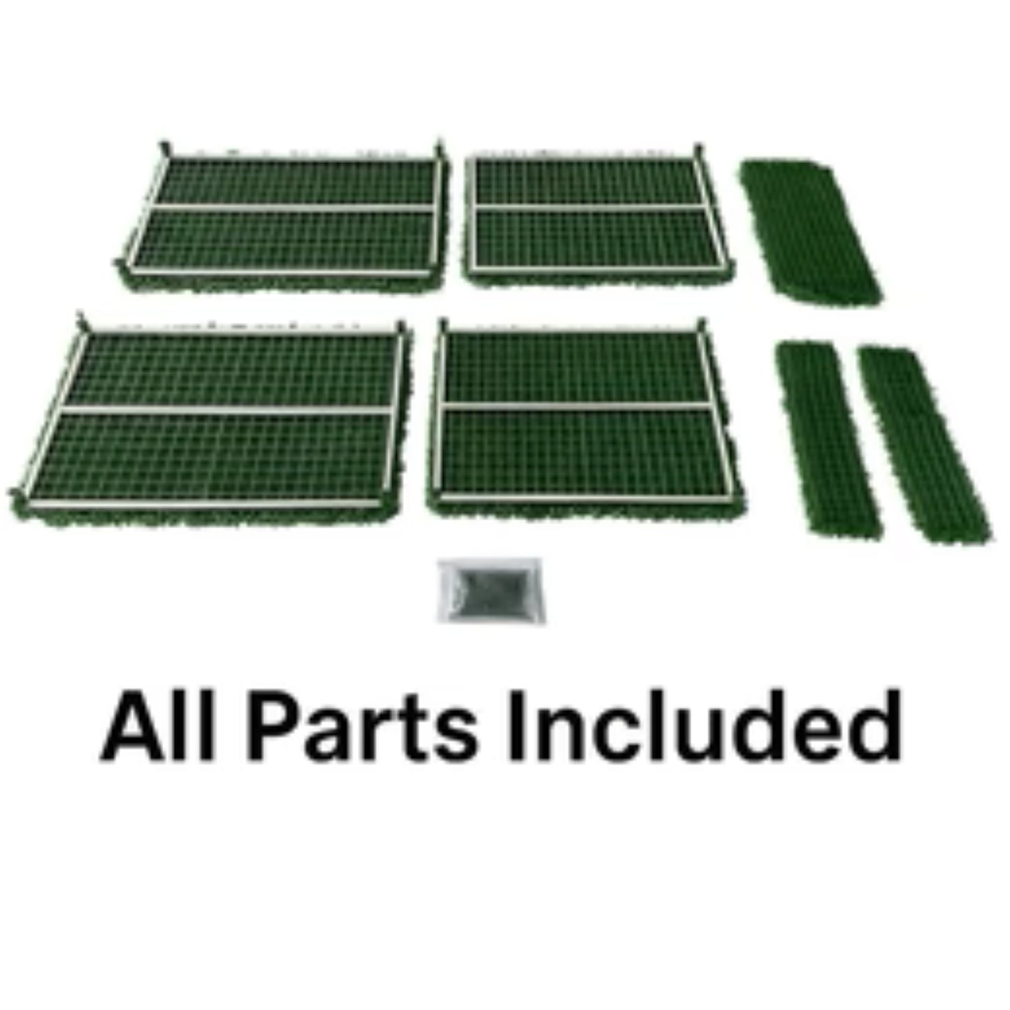 6 FT artificial boxwood hedge with dense green foliage with view of individual panels