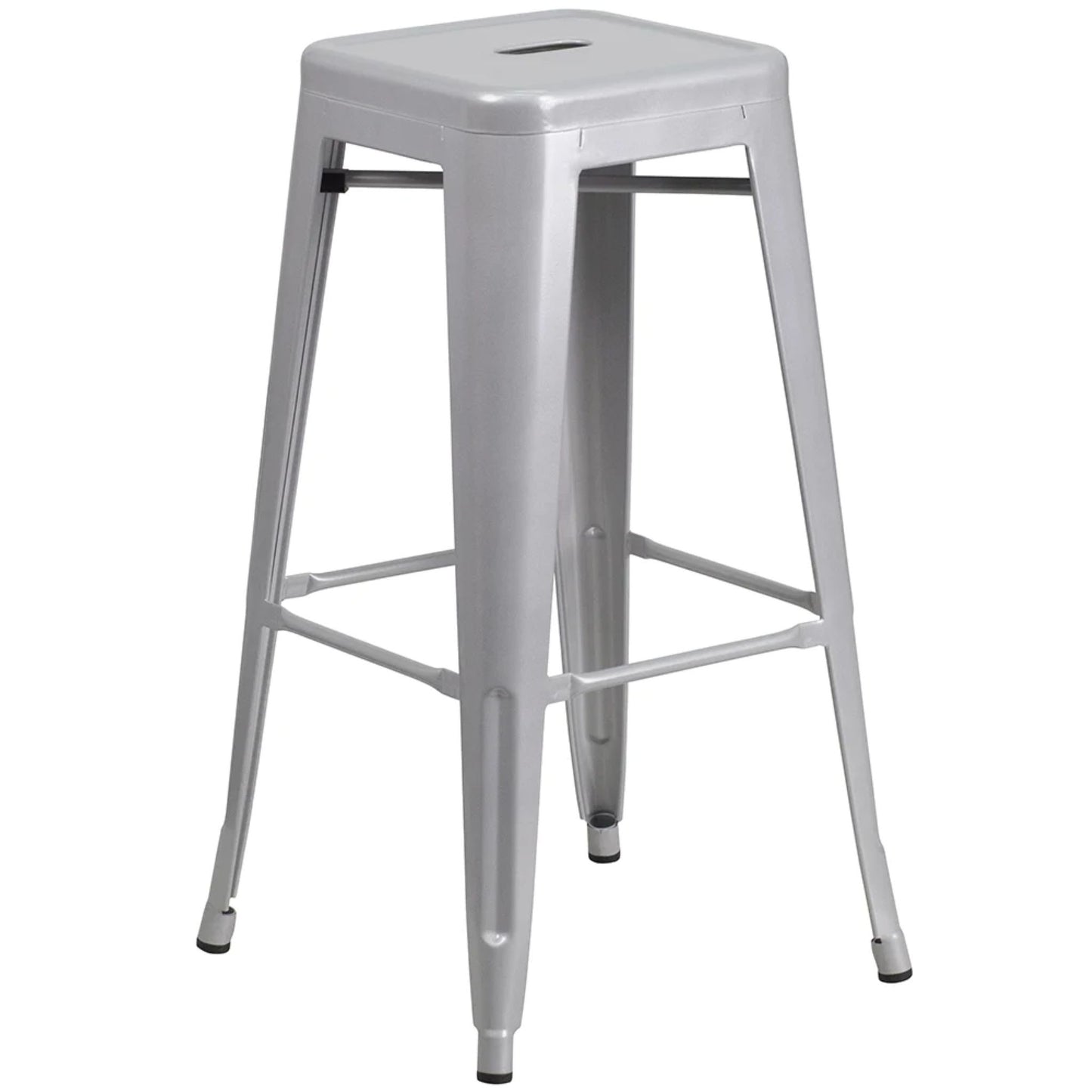 30" Backless Bar Stool with Metal Seat