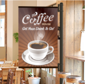Vertical banners are perfect for tall displays. These vertical banners are perfect for:<br>
• Floor-to-ceiling windows<br>
• Doorways<br>
• Hallway walls<br>
• Aisles & pathways<br>
• Pillars & tall architectural features<br>
Vertical banners can display big messages
in a compact area by using height as an
advantage.