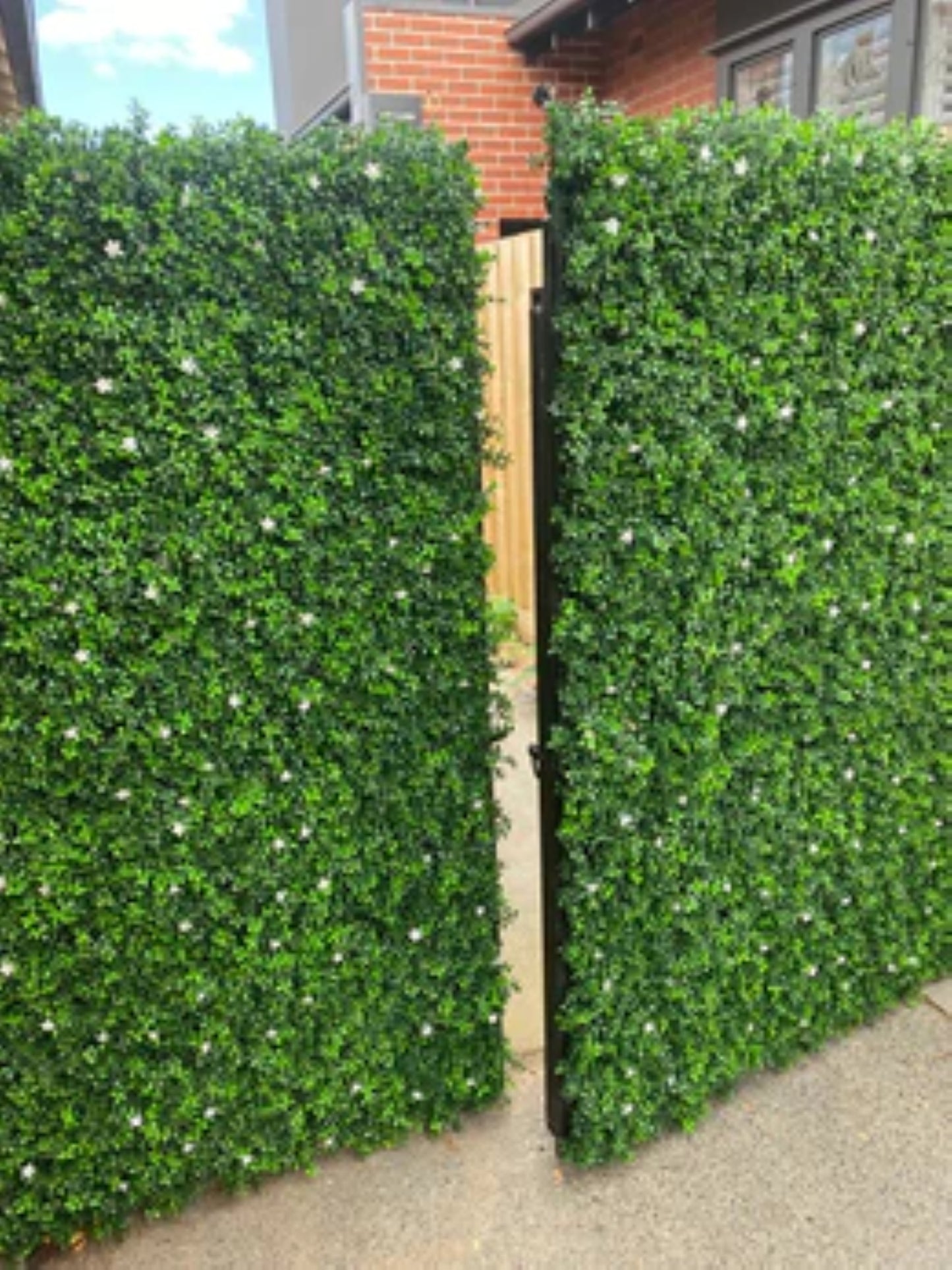 commercial-grade artificial boxwood wall panel