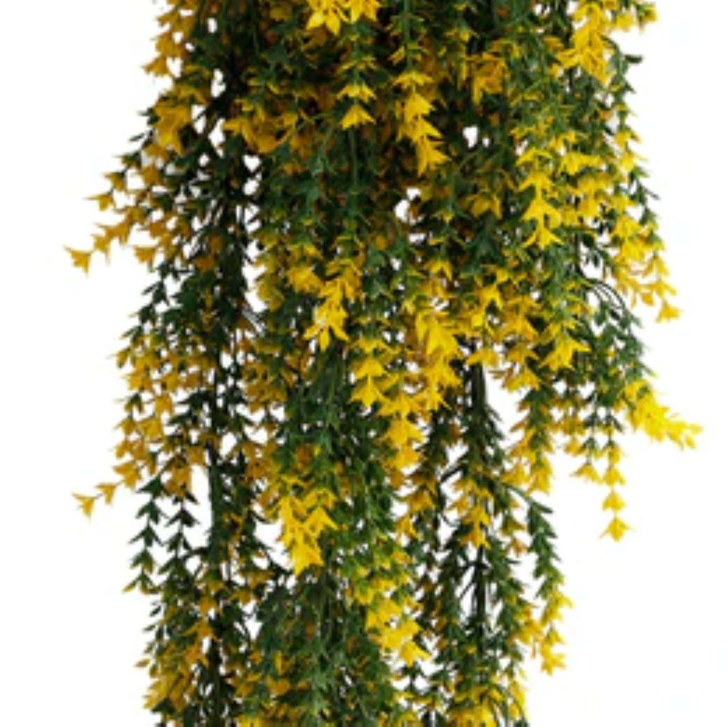 Cascading yellow-green artificial foliage for events and retail displays