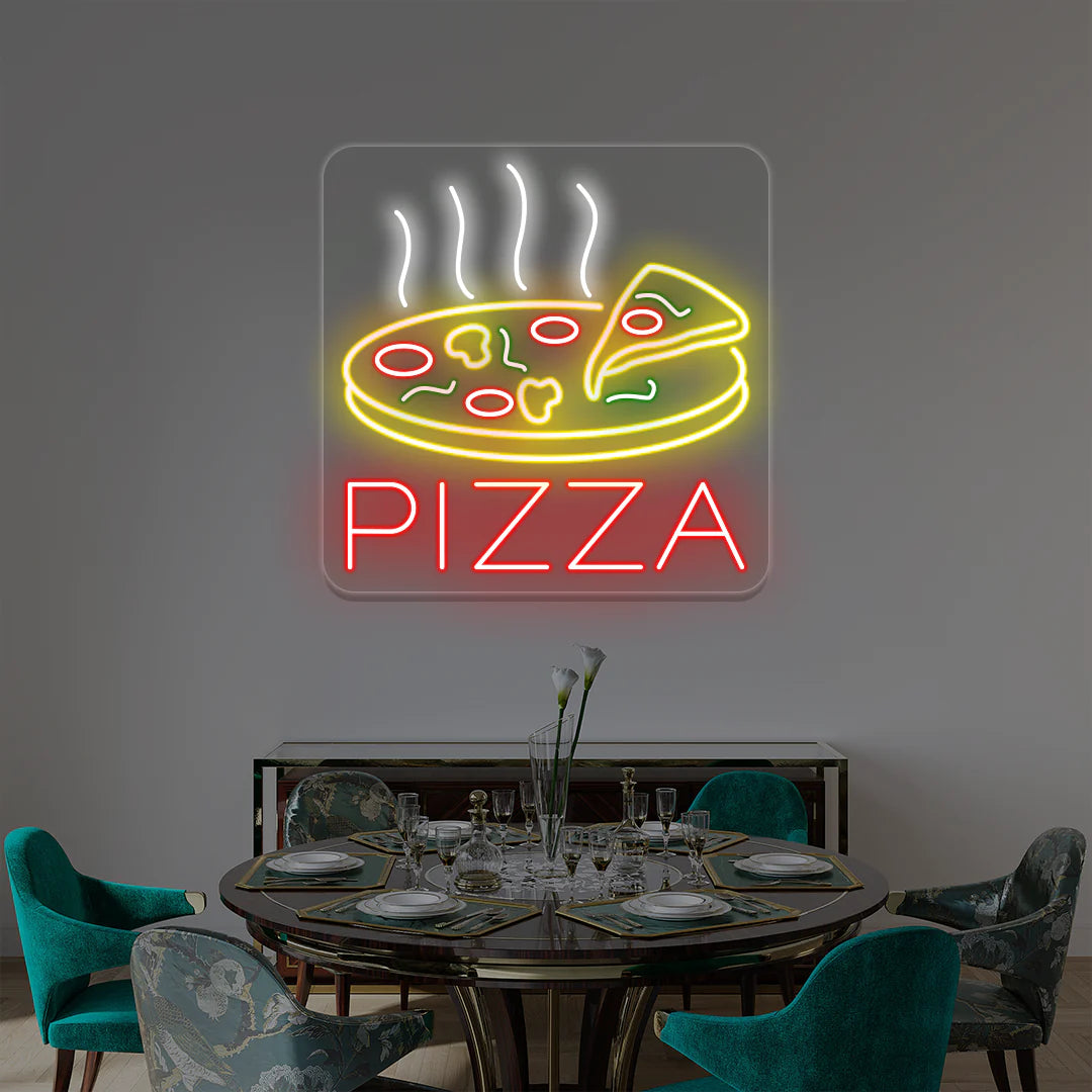Pizza decor LED neon sign for restaurant or kitchen wall lighting