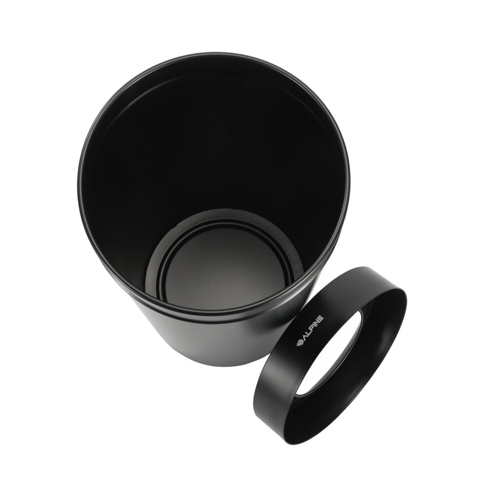 Stainless Steel Trash Receptacle – 27 & 50 Gallon Matte Black Waste Bin with Plastic Liner