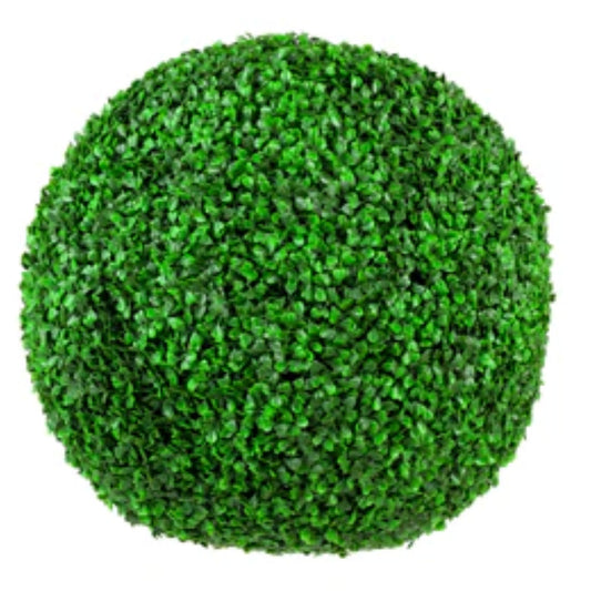 Premium Faux Boxwood Topiary Balls – Set of 2 (11") UV Resistant Decorative Spheres
