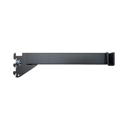 Front view of a 12-inch rectangular tubing holder with a saddle-style design used to support horizontal display tubing in commercial retail or hospitality settings.