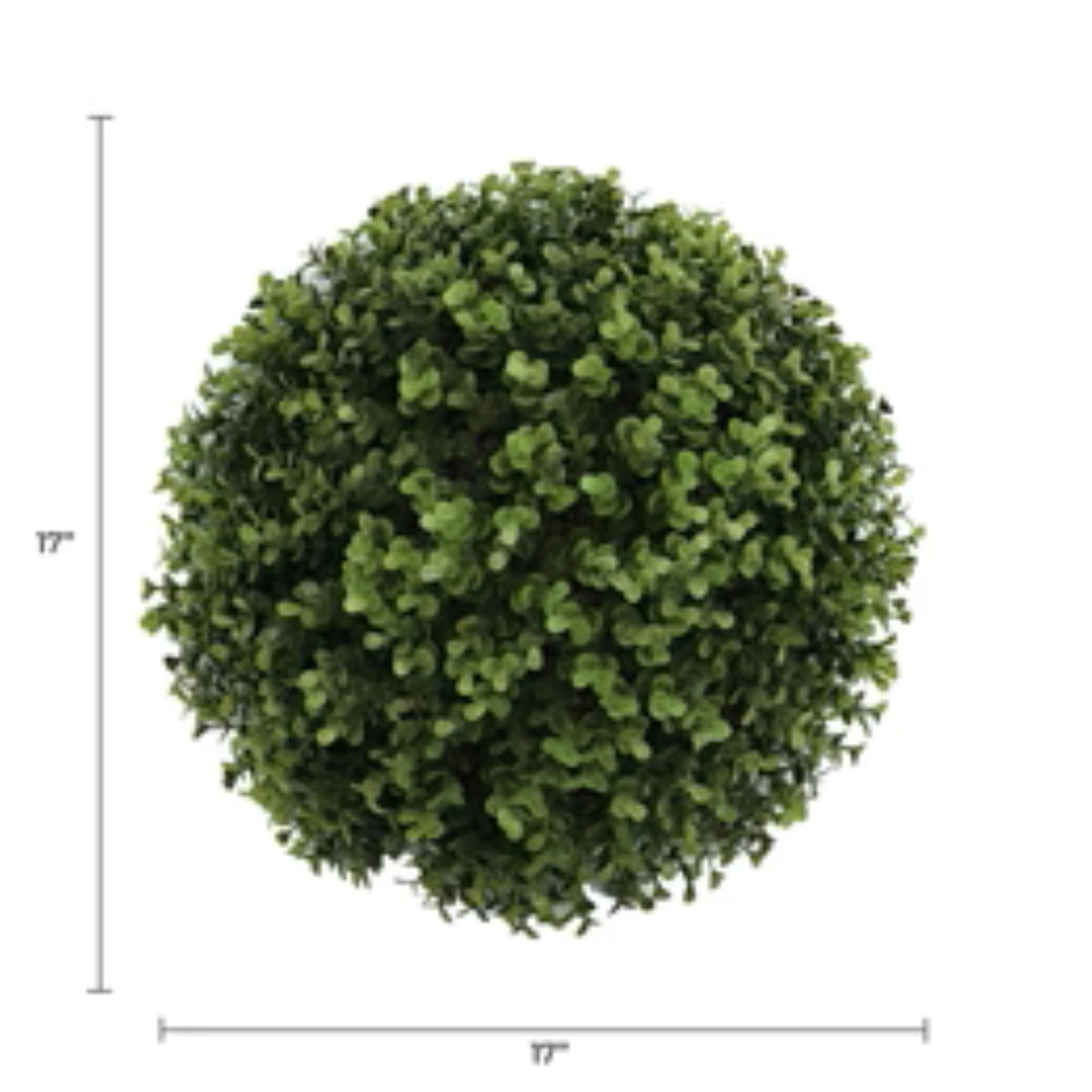 UV-resistant faux boxwood topiary sphere