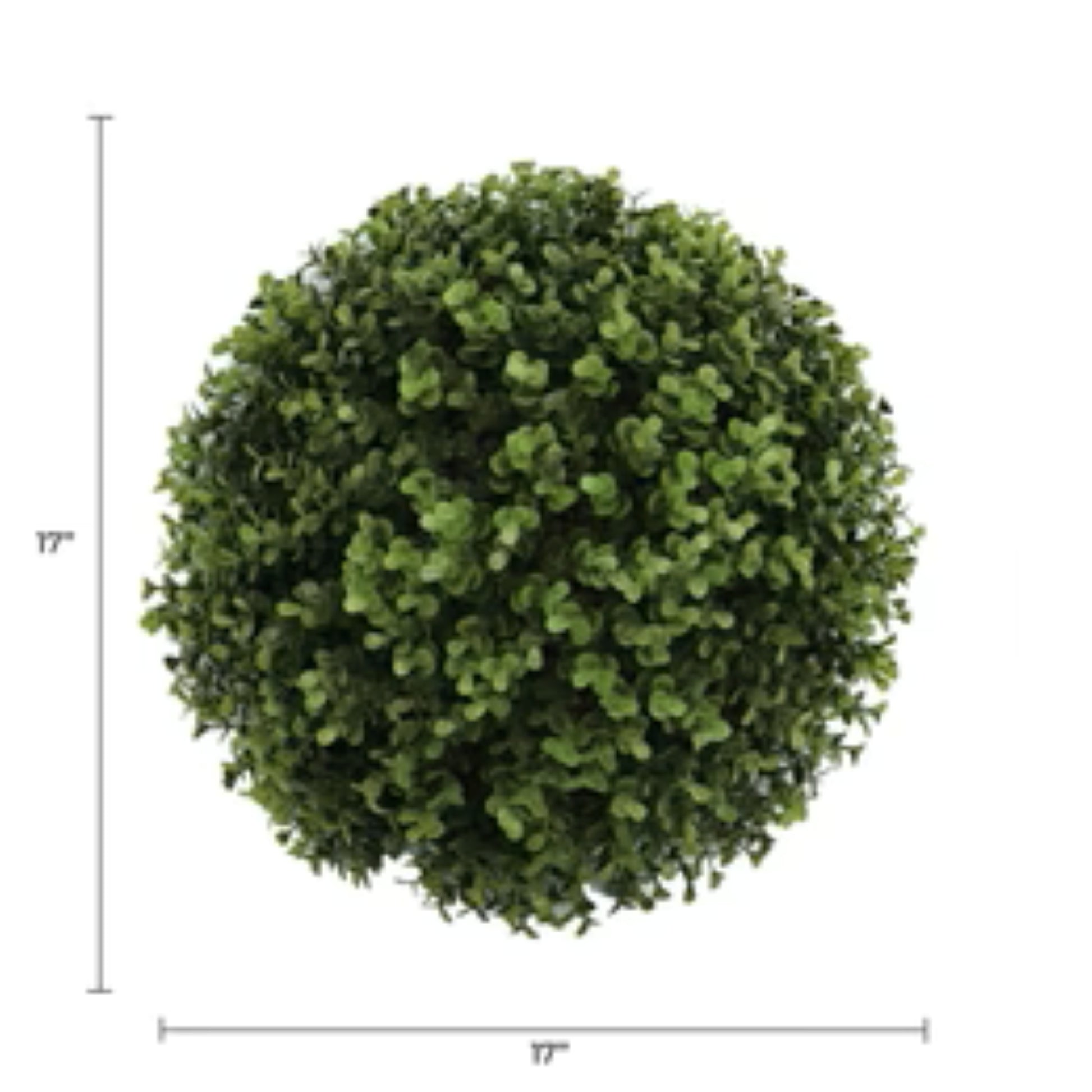 UV-resistant faux boxwood topiary sphere