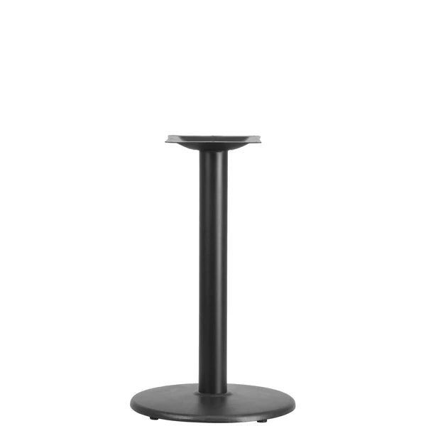 18 inch round cast iron restaurant table base with 3 inch column