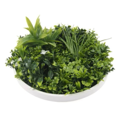 small UV-resistant plant wall disc with lifelike greenery