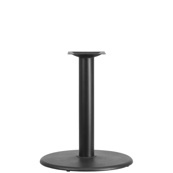 24 inch round cast iron restaurant table base with 4 inch column