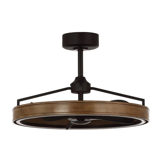 27-inch farmhouse fandelier ceiling fan with LED light and remote control for restaurant interiors