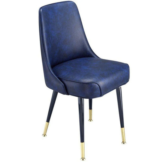 3510 club chair with black steel frame and brass ferrule base, featuring a contoured foam-padded box seat and plain back design. Custom vinyl upholstery available in hundreds of colors. Made in the USA for restaurant and hospitality interiors.