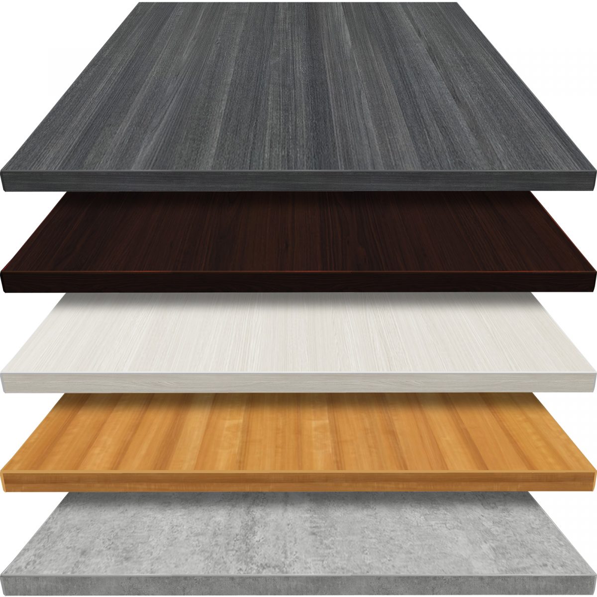 Commercial Laminate Table Tops with 3mm PVC Edge – Restaurant & Bar Tabletops (Custom Sizes)