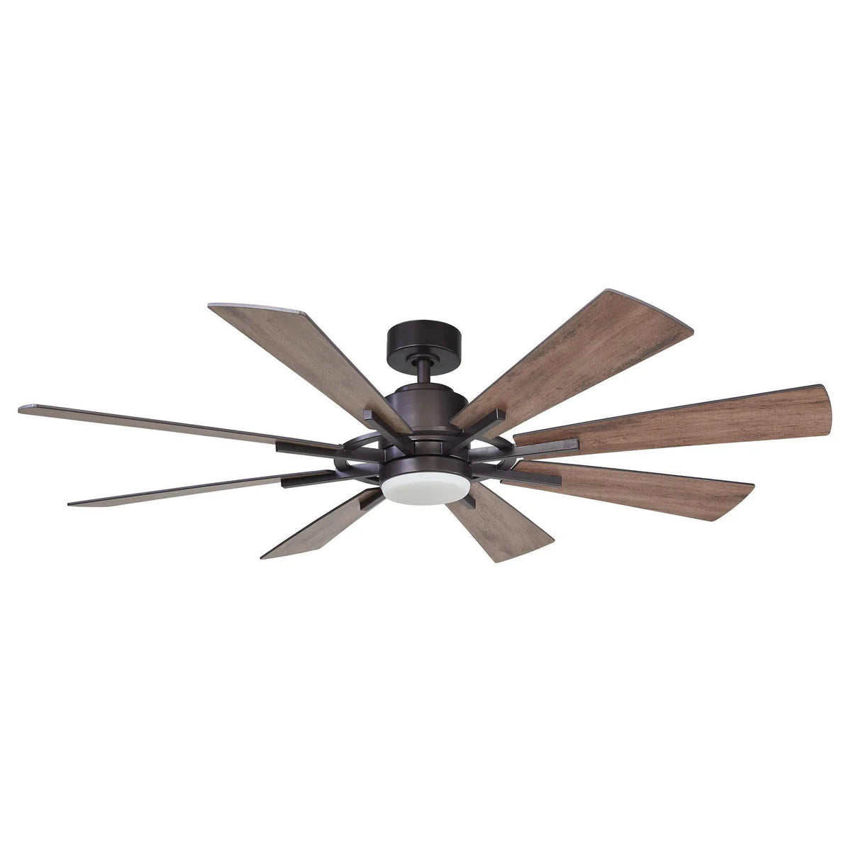 60-inch oil-rubbed bronze windmill ceiling fan with LED light and remote control for rustic dining spaces