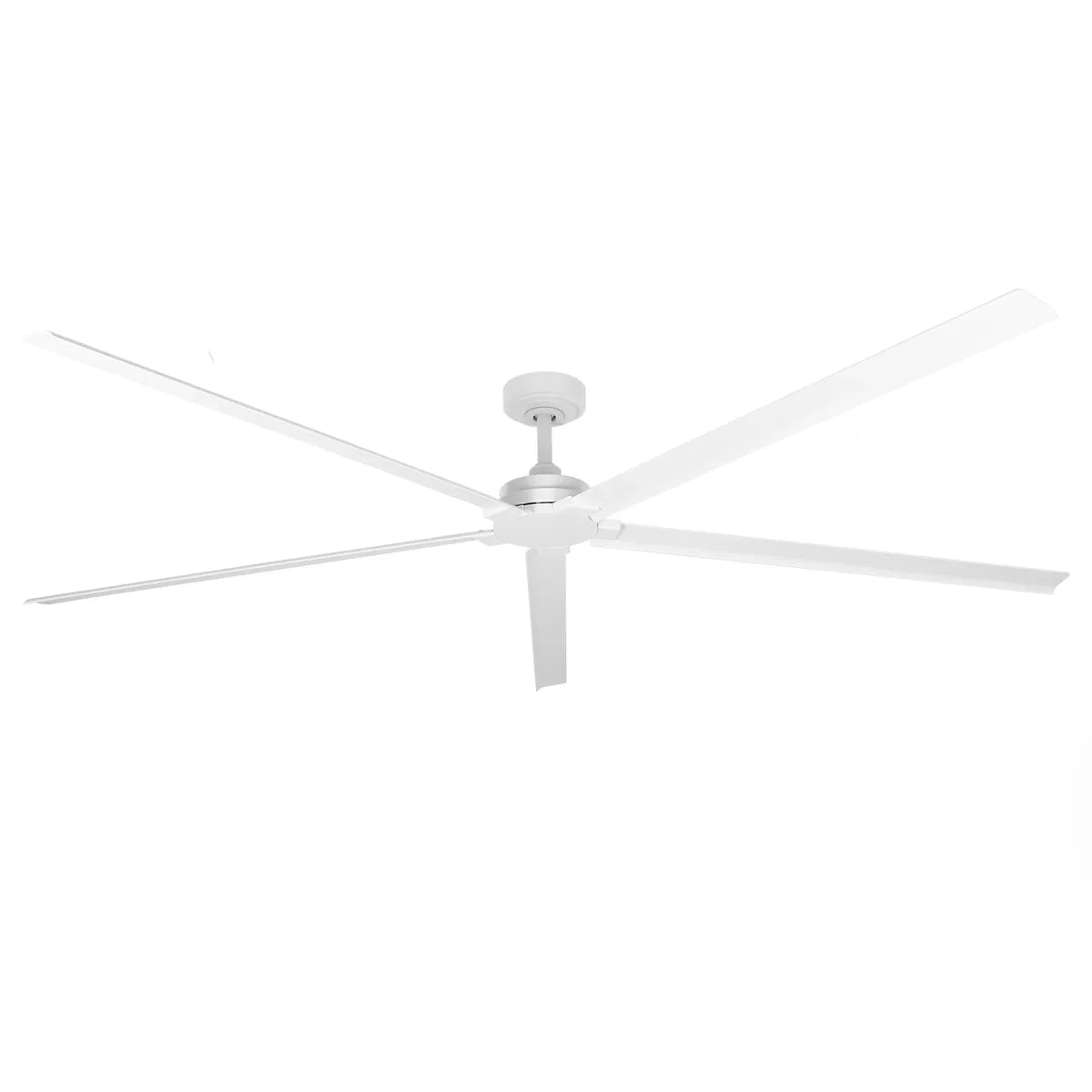 72-inch white aluminum outdoor ceiling fan with remote control and IPX4 weatherproof design