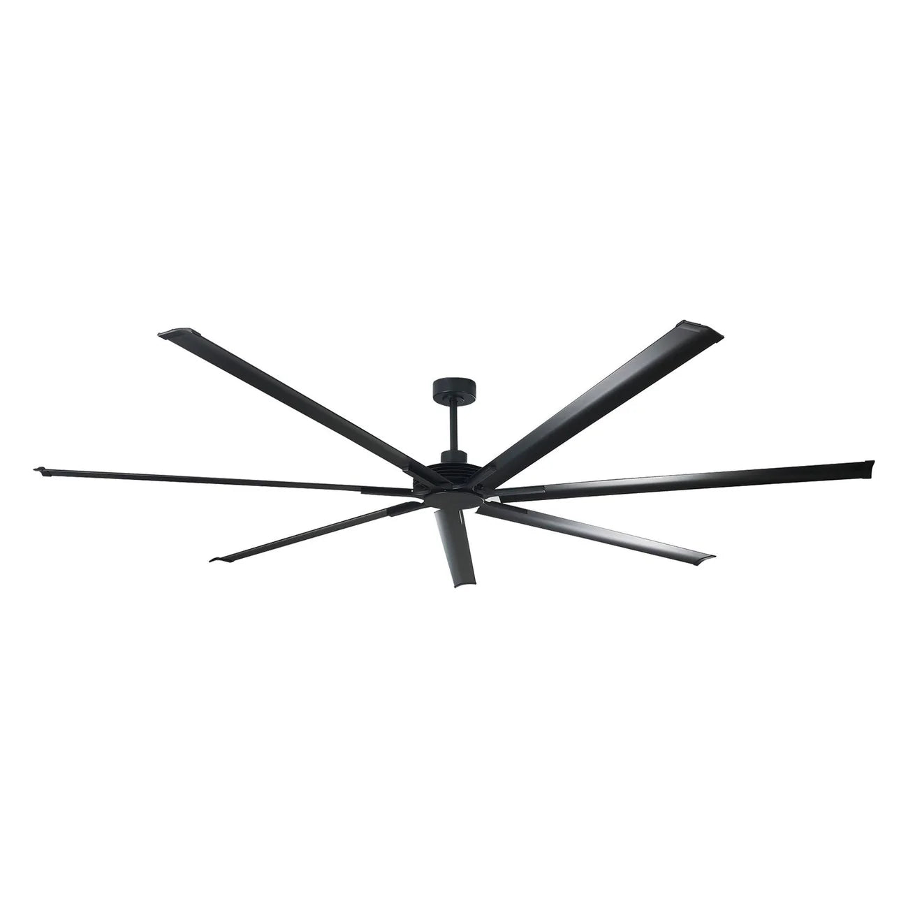 This fan is designed for large indoor spaces.&nbsp; 7-blade aluminum reversible fan blades create a sophisticated urban edge. It also comes with a 6-speed remote control.&nbsp;
Choose from 84"W or 100"W
Choose from white, silver or black finishes
Rod Length: 8 inches and 12 inches