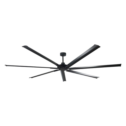 This fan is designed for large indoor spaces.&nbsp; 7-blade aluminum reversible fan blades create a sophisticated urban edge. It also comes with a 6-speed remote control.&nbsp;
Choose from 84"W or 100"W
Choose from white, silver or black finishes
Rod Length: 8 inches and 12 inches