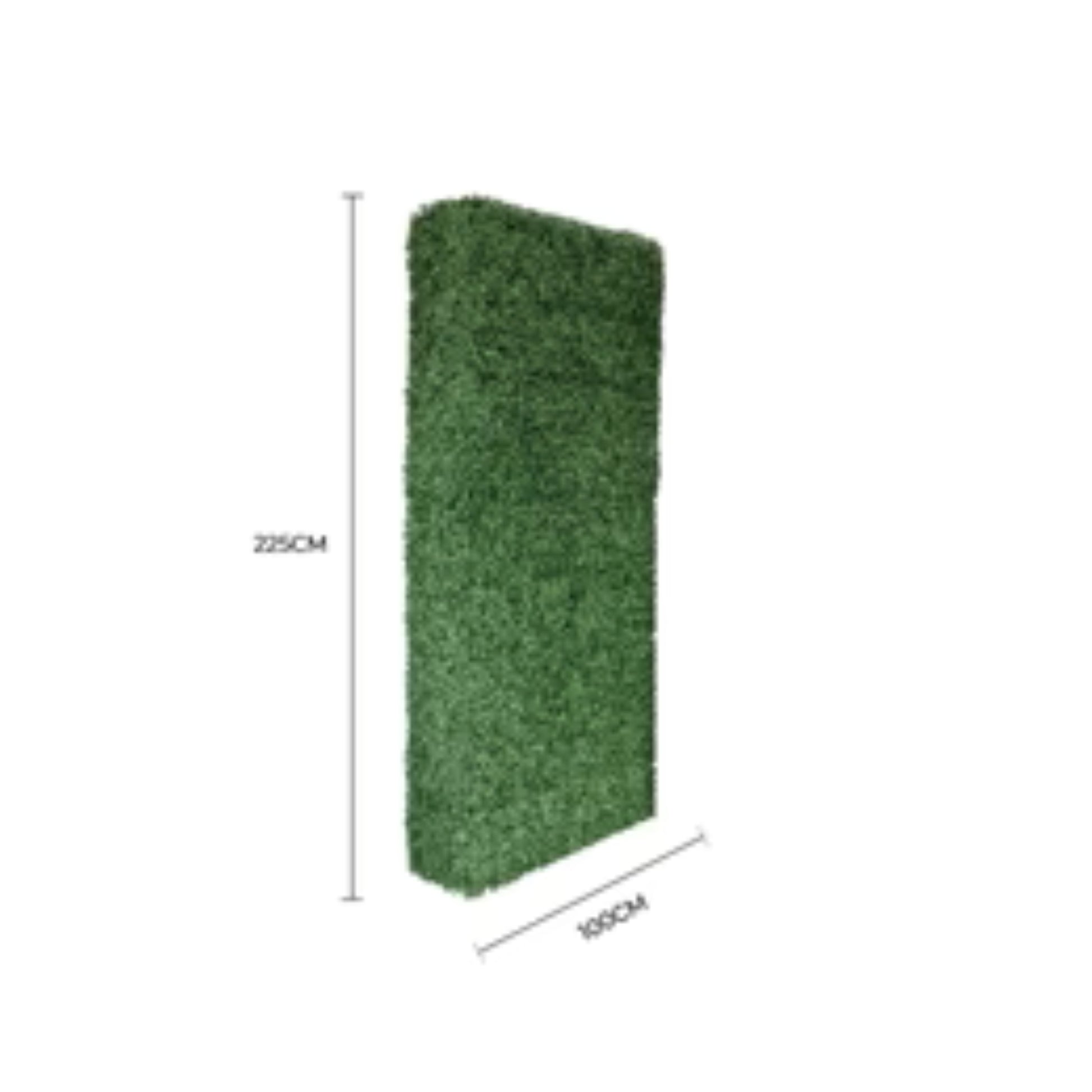 Tall freestanding artificial hedge with aluminum frame with dimensions