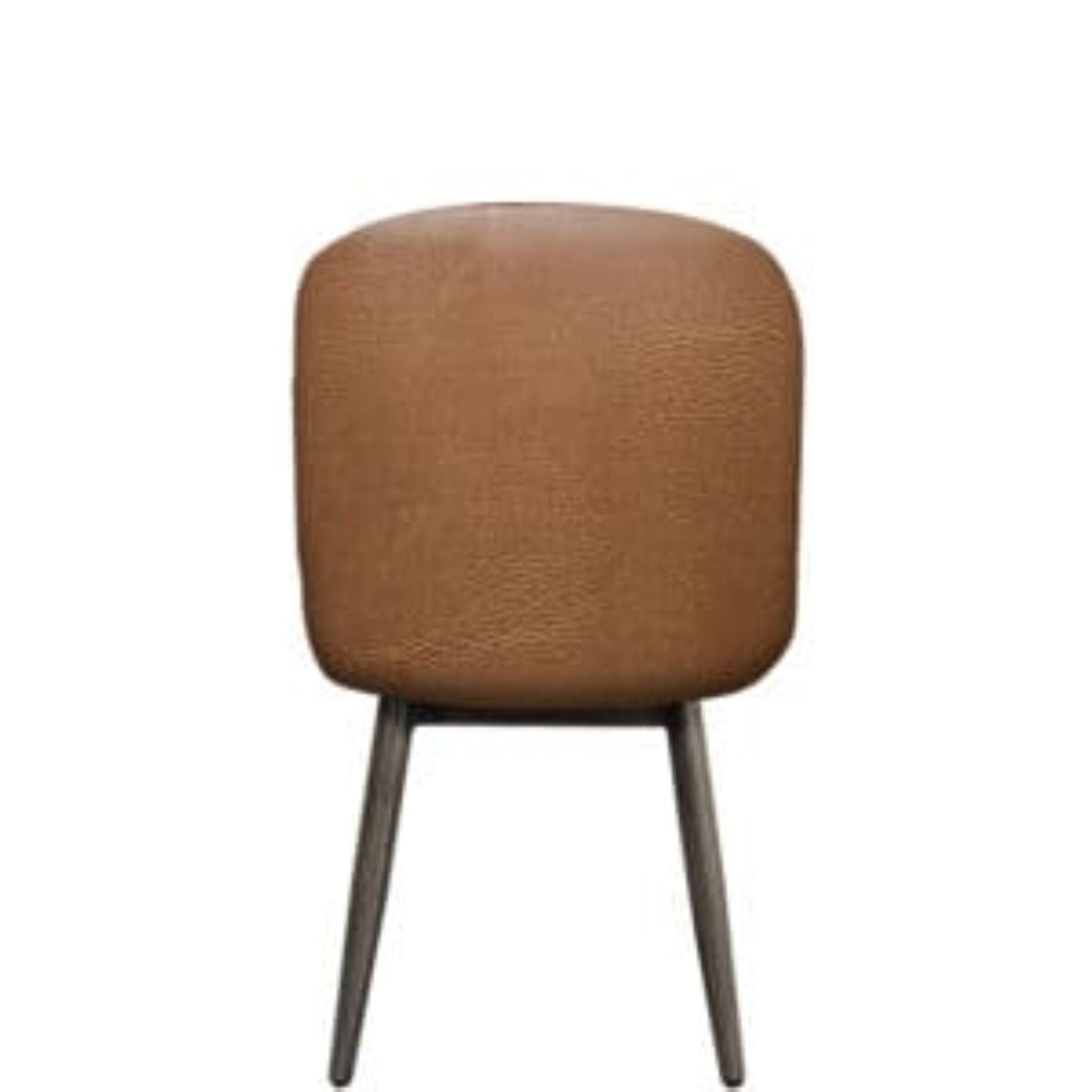 Amata chair with driftwood faux wood frame and buckskin vinyl bucket seat