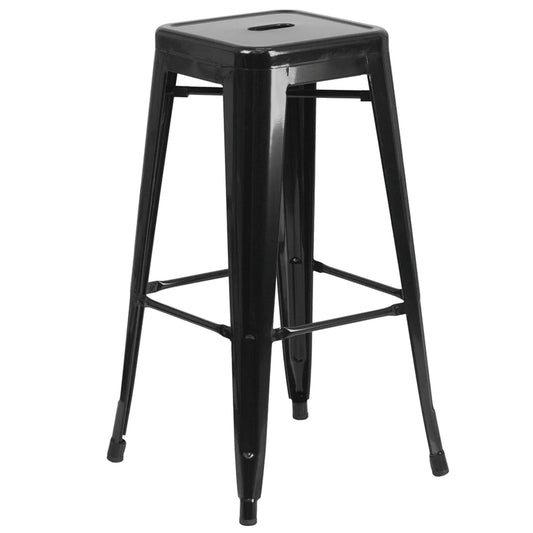 30" Backless Bar Stool with Metal Seat