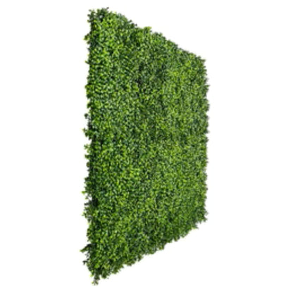 UV-resistant faux boxwood greenery wall