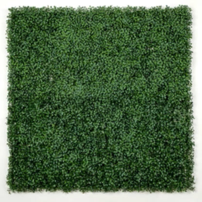 dark artificial boxwood wall panel 40x40