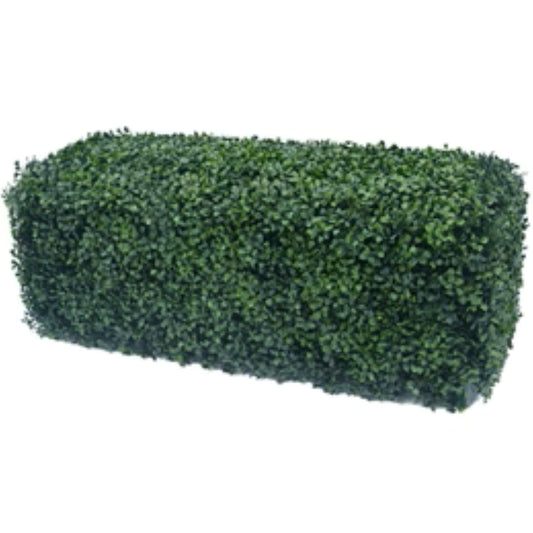 Premium artificial boxwood hedge measuring 40 by 10 inches