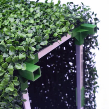 Artificial boxwood hedge used as a garden or patio edge bottom view