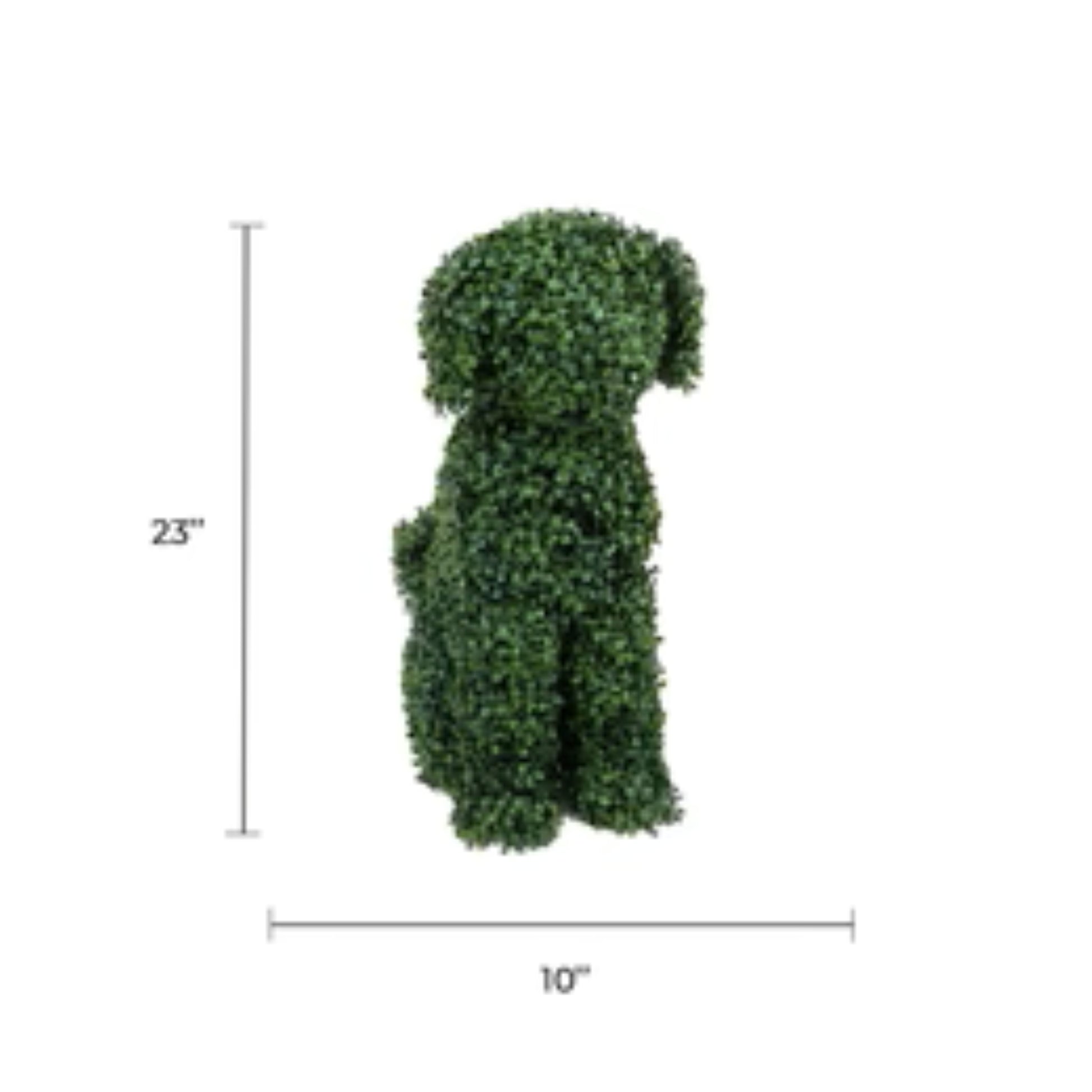 UV-resistant faux greenery dog décor