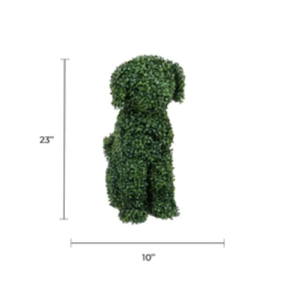 UV-resistant faux greenery dog décor