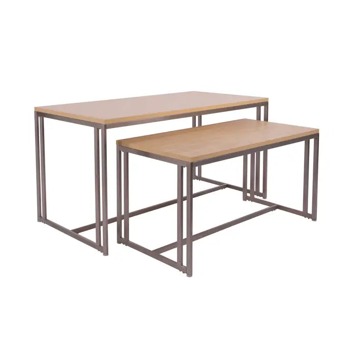 Maple finish color option showing a light woodgrain melamine surface used for retail display tables and commercial fixtures.