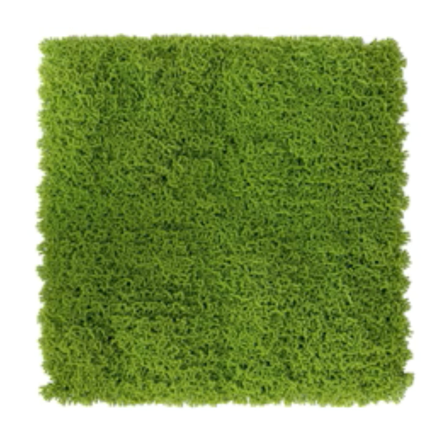 Faux evergreen moss mat panel measuring 40 by 20 inches