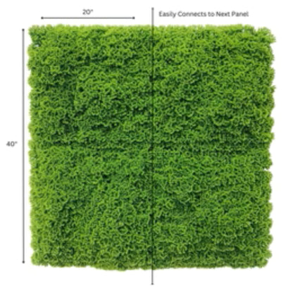 UV-resistant commercial moss mat panel for indoor and outdoor use dimensions