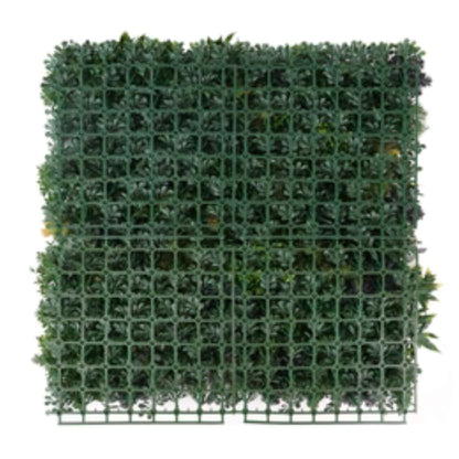 Commercial UV-resistant artificial floral greenery panel back view