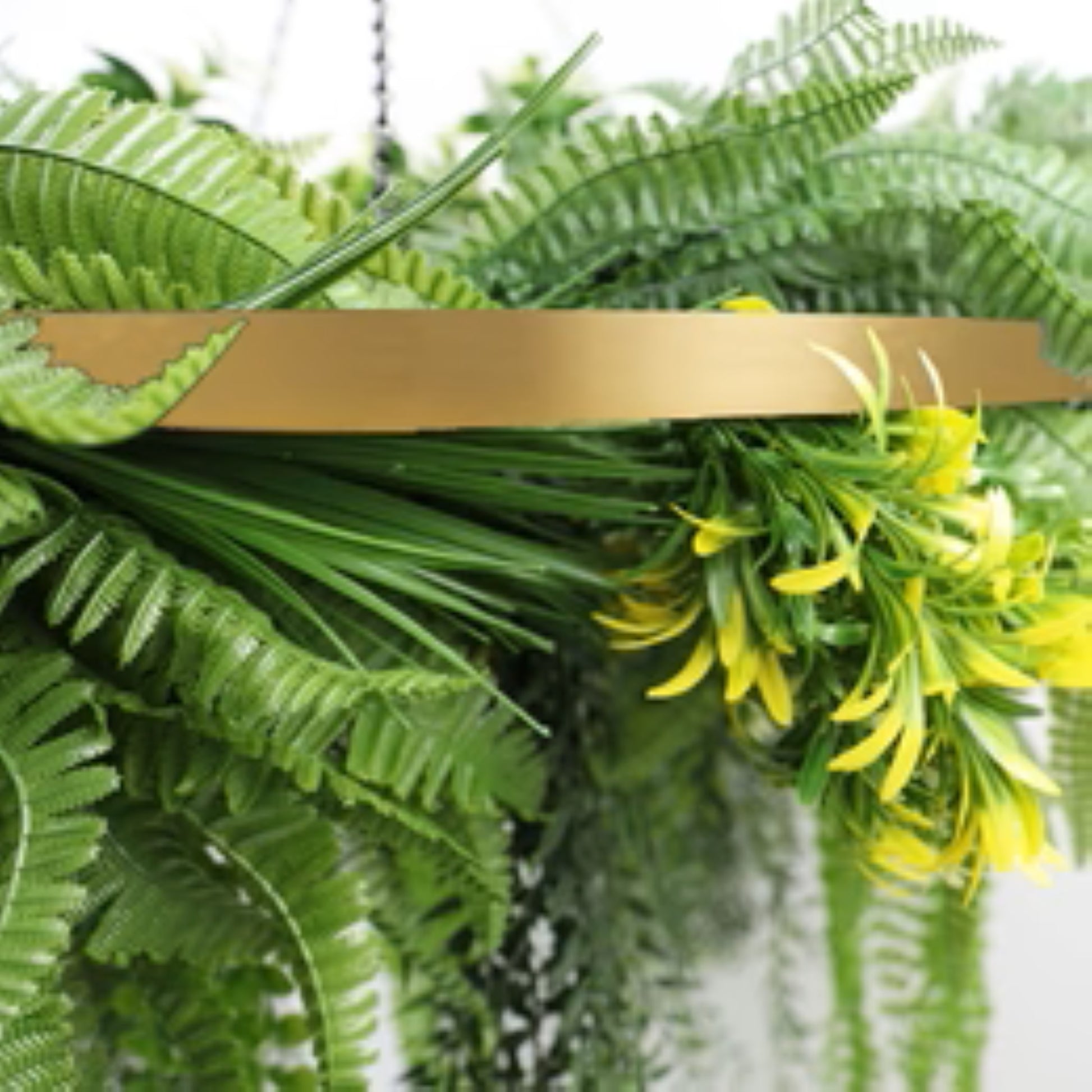 oversized hanging greenery décor for indoor or outdoor use