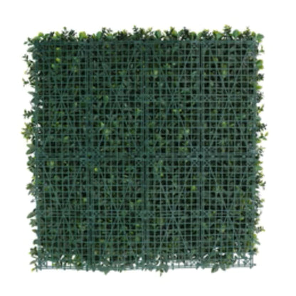 Luxury Green Tropics artificial living wall panel measuring 40 by 40 inches back view