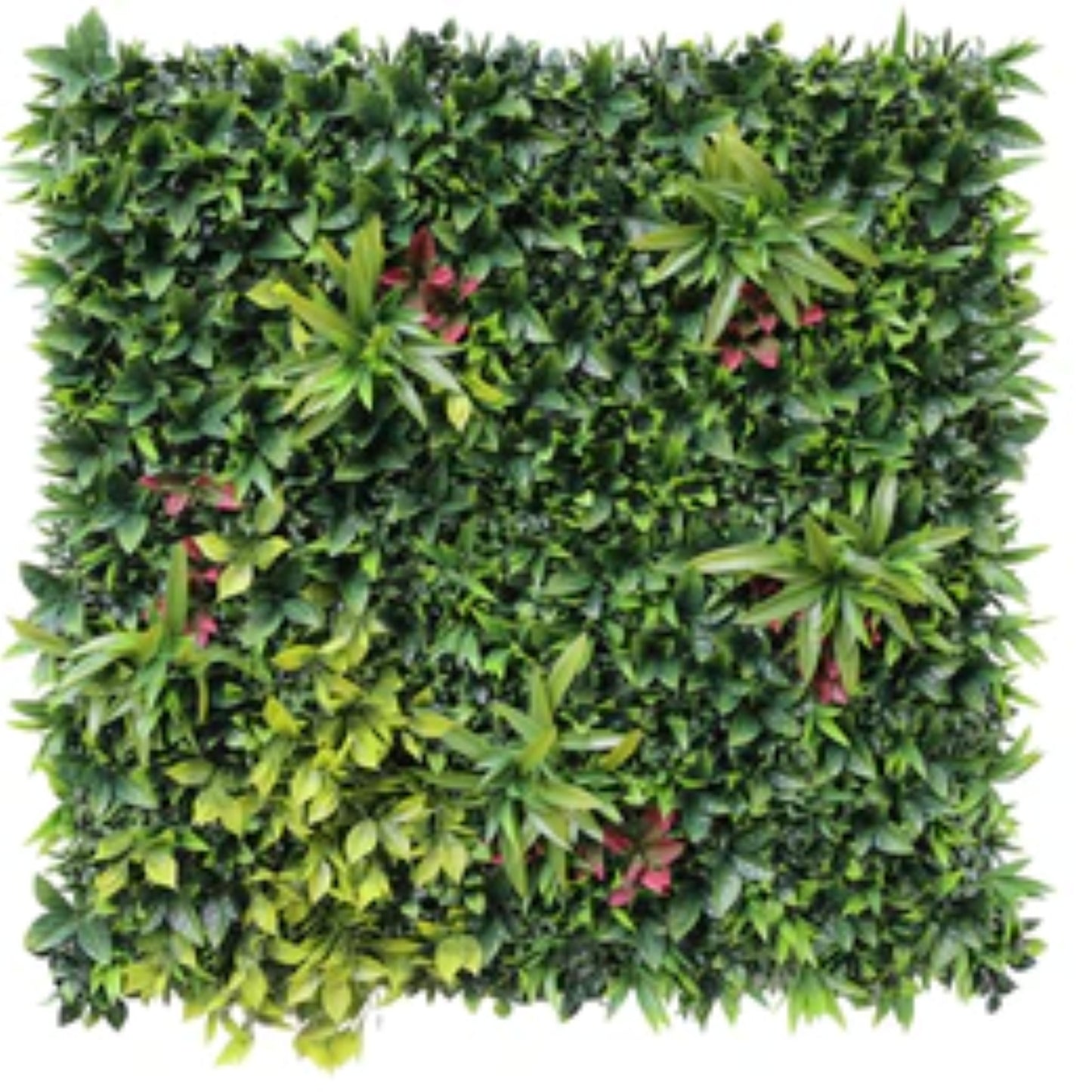 Luxury Green Meadows artificial vertical garden panel measuring 40 by 40 inches