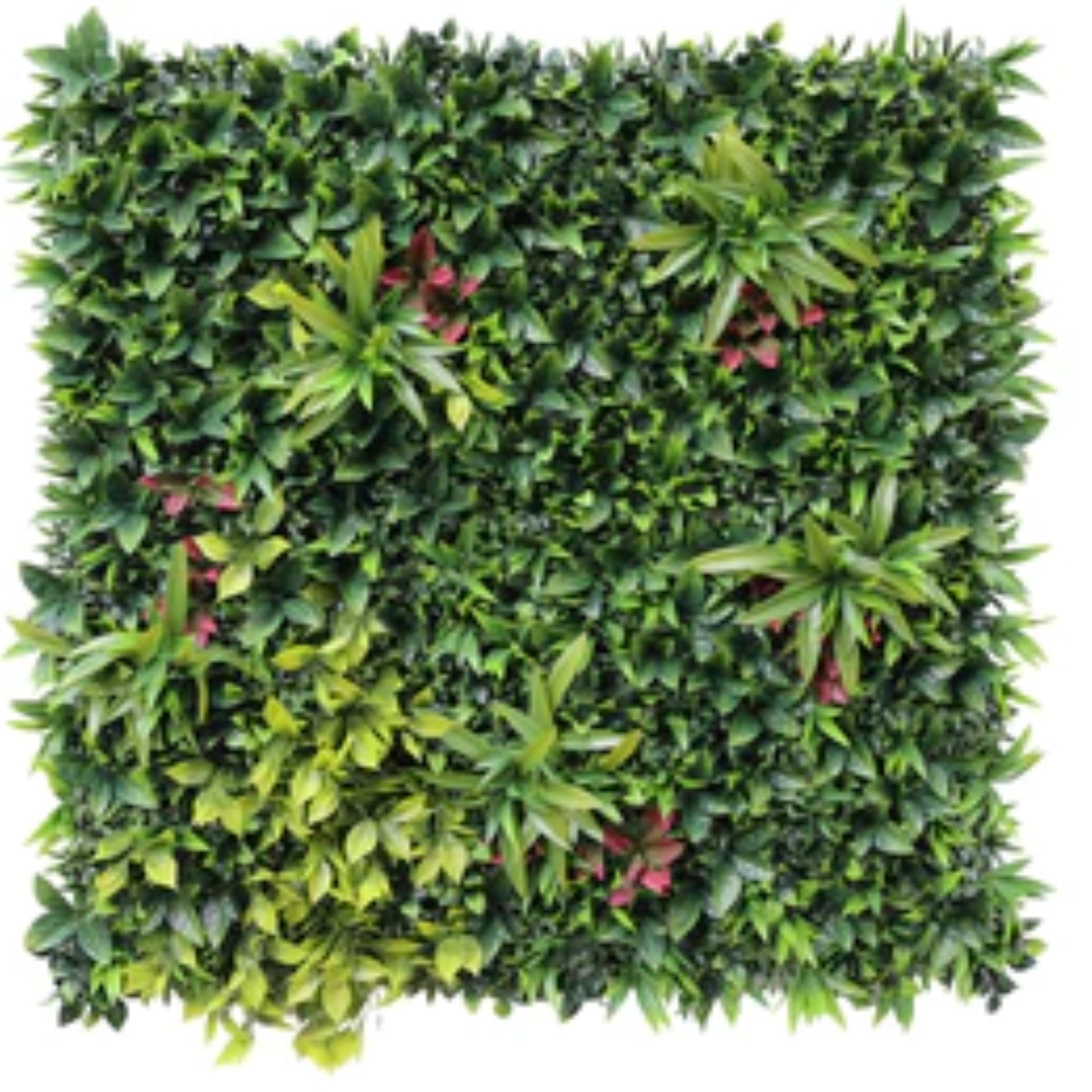 Luxury Green Meadows artificial vertical garden panel measuring 40 by 40 inches