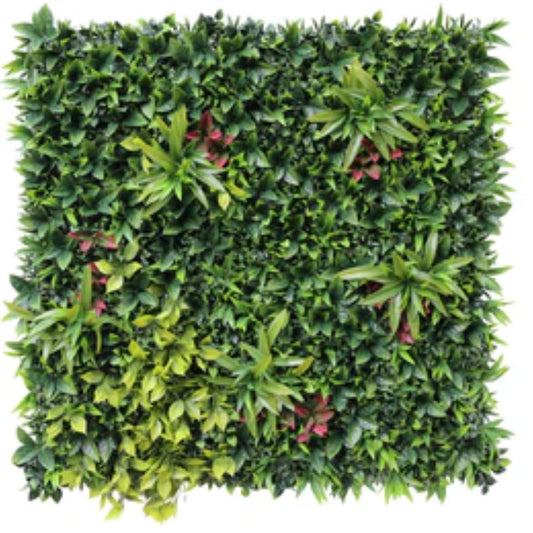 Luxury Green Meadows artificial vertical garden panel measuring 40 by 40 inches