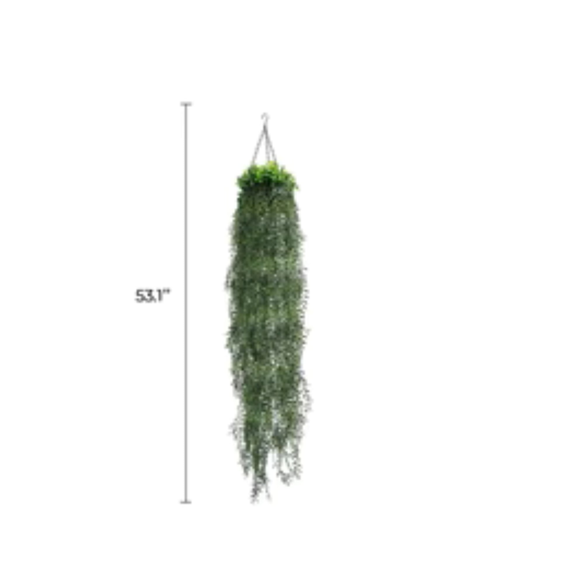UV-resistant fern hanging décor for patios and entryways