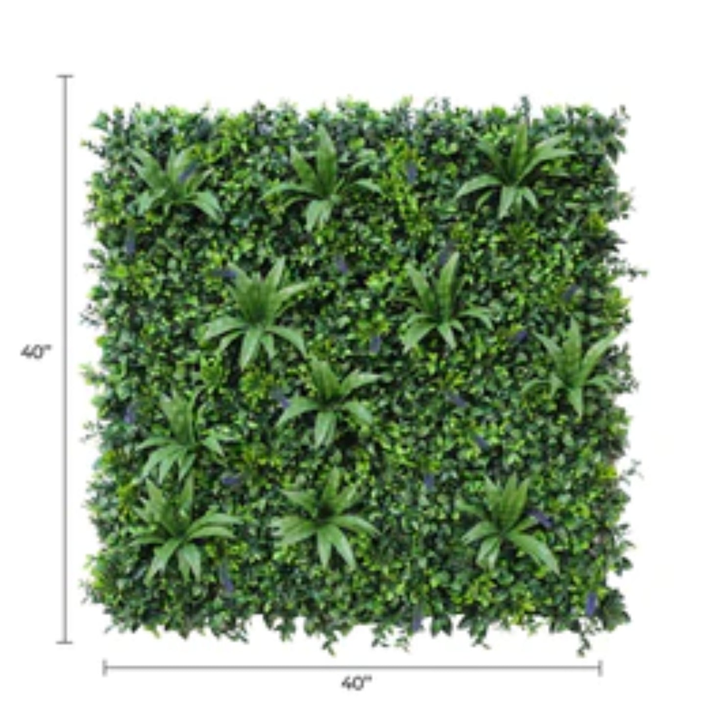 UV-resistant commercial lavender vertical garden panel with dimensions