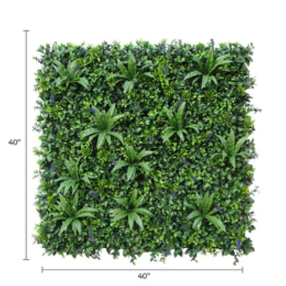 UV-resistant commercial lavender vertical garden panel with dimensions
