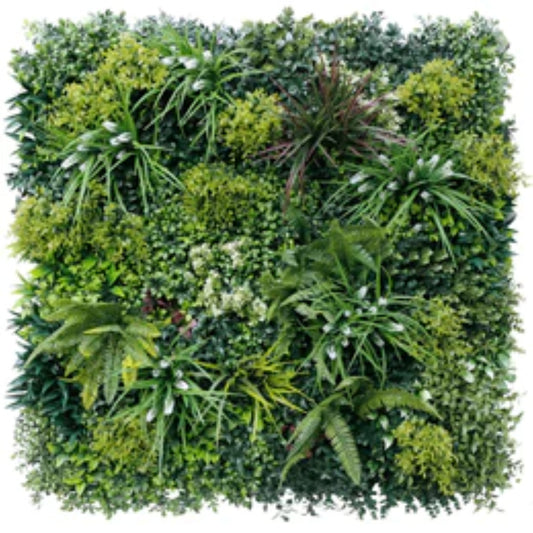 Ultra-Luxury Lush Spring artificial vertical garden panel measuring 40 by 40 inches
