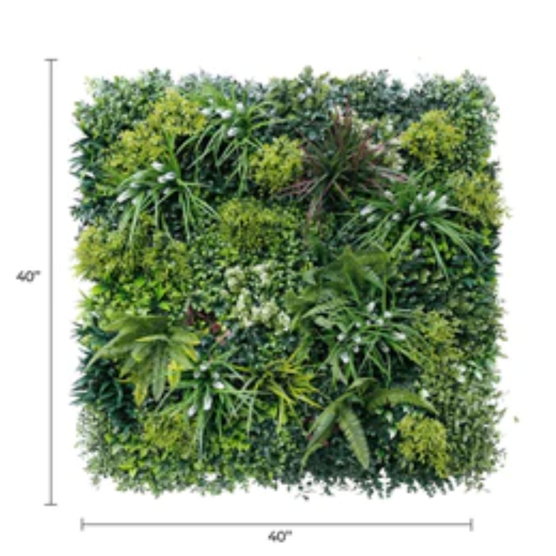 V-resistant commercial artificial spring greenery wall panel