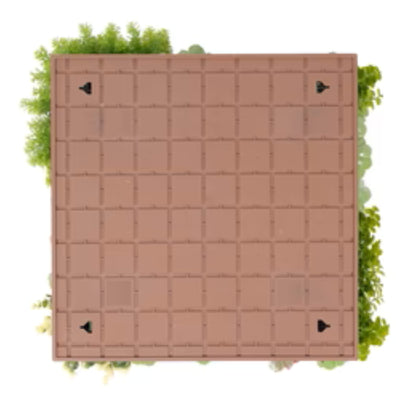 UV-resistant outdoor-safe artificial succulent wall décor back view