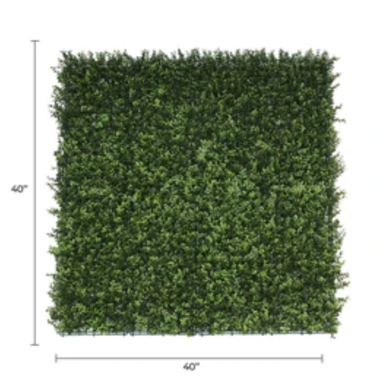 natural artificial boxwood wall panel 40x40 with dimensions