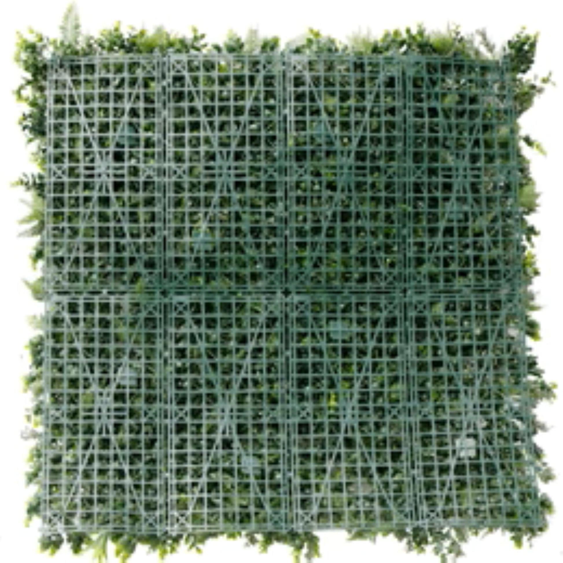 natural artificial boxwood wall panel 40x40 back view