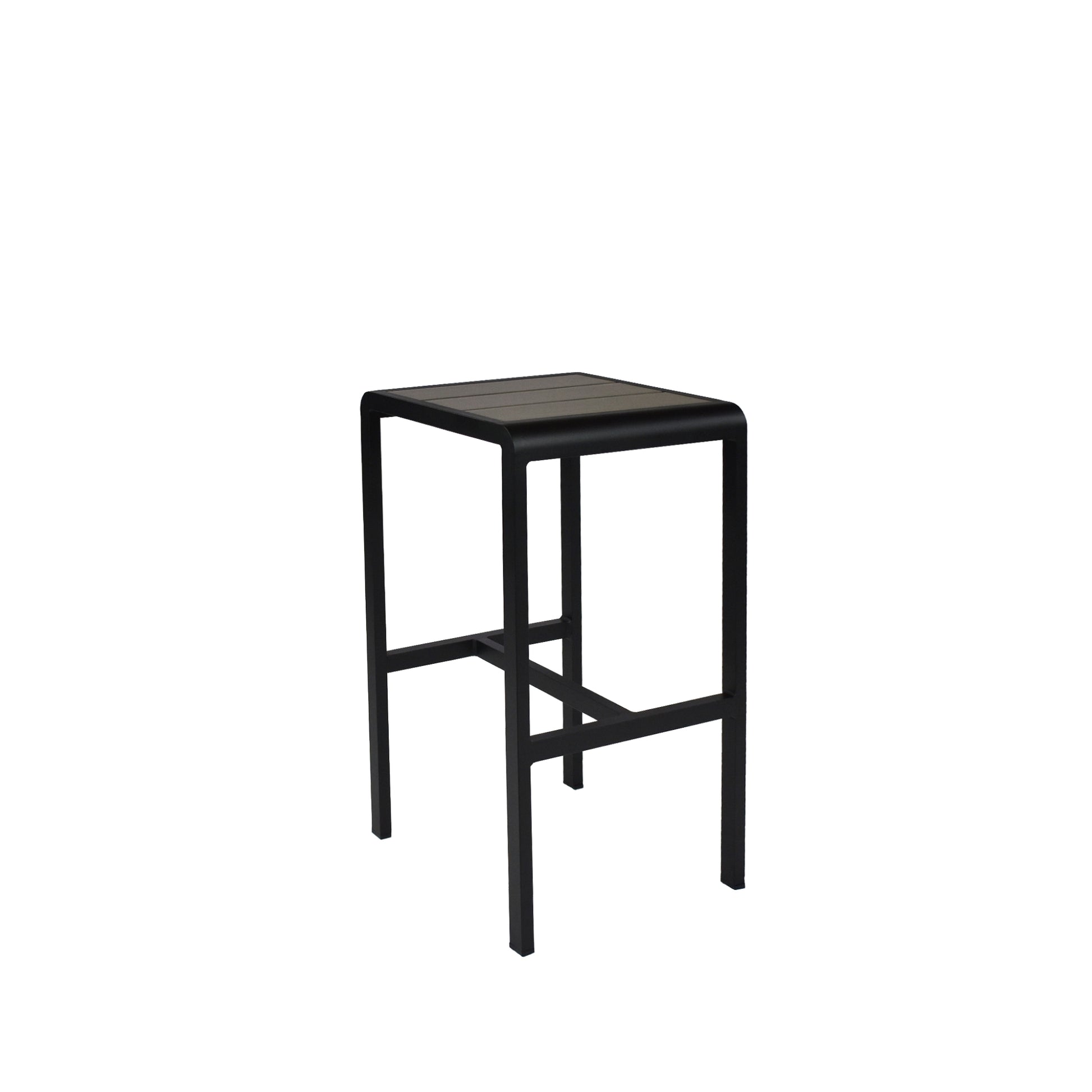 Grey Emu Sid Bar AB1221 backless barstool with brushed aluminum frame and slatted seat