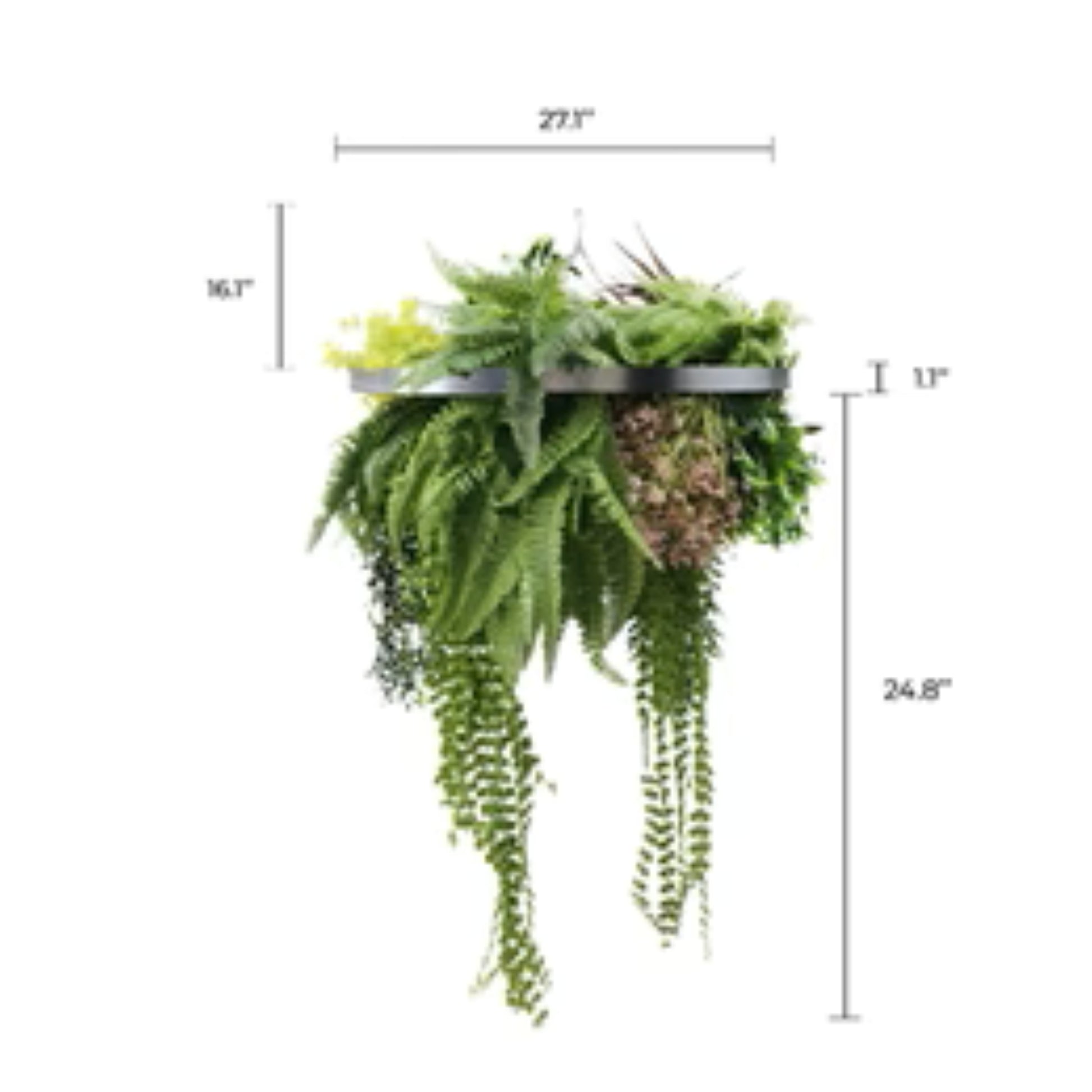 artificial tropical foliage wall disc medium size